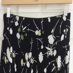 Long Floral Black Skirt